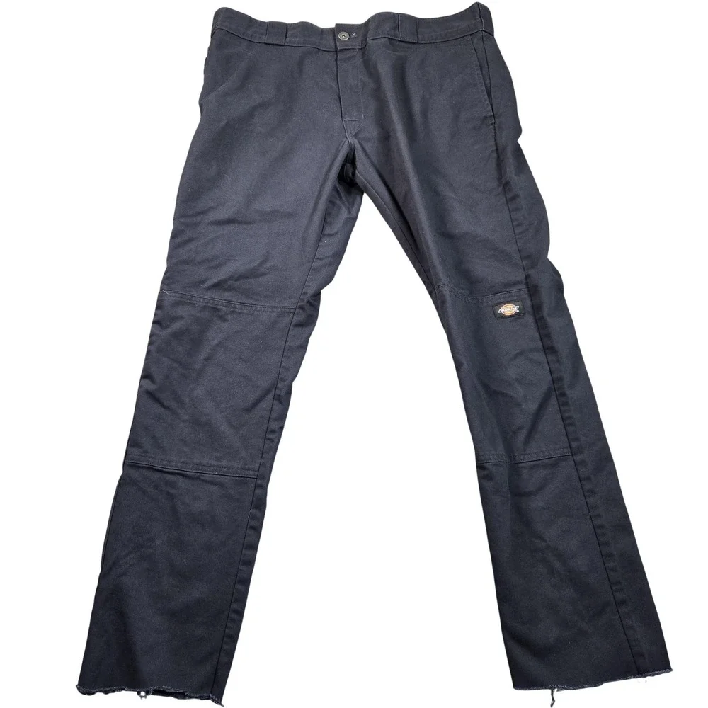 Dickies‎ Cargo Pants Mens 36x29 (36x32 Tag) Navy Skinny Straight Stretch Work